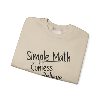 Simple Math Men’s Sweatshirt – Faith Pullover (Black Chalk)