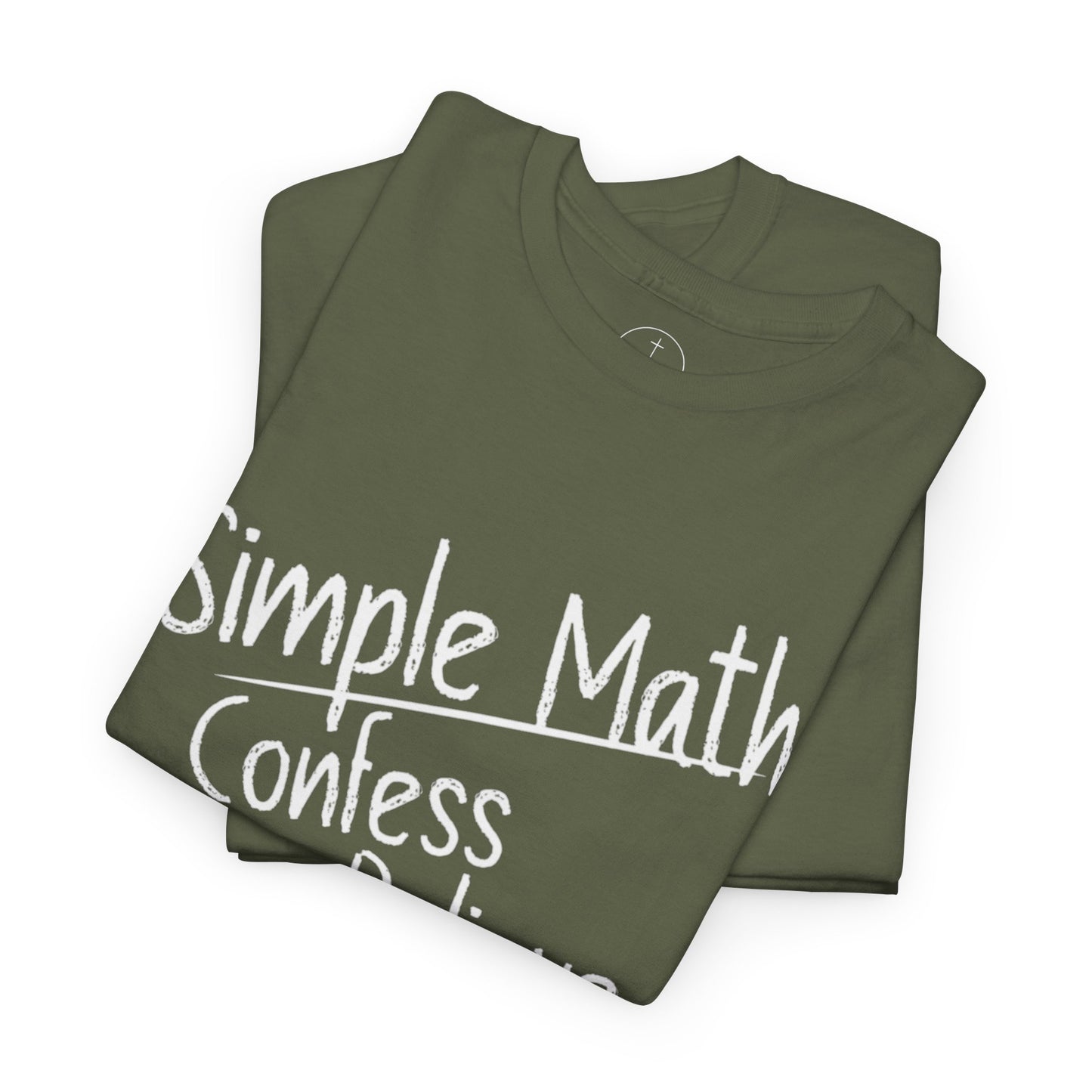 Simple Math of Salvation Men’s Christian T-Shirt (White Chalk)