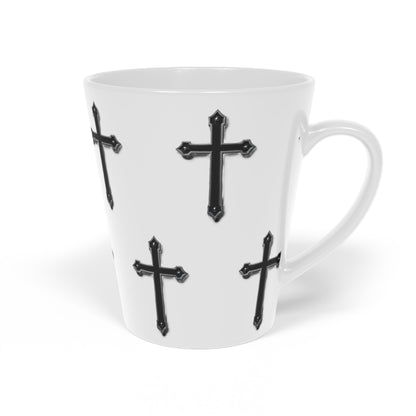 Warrior’s Black Cross Christian Latte Mug | Ephesians 6:11