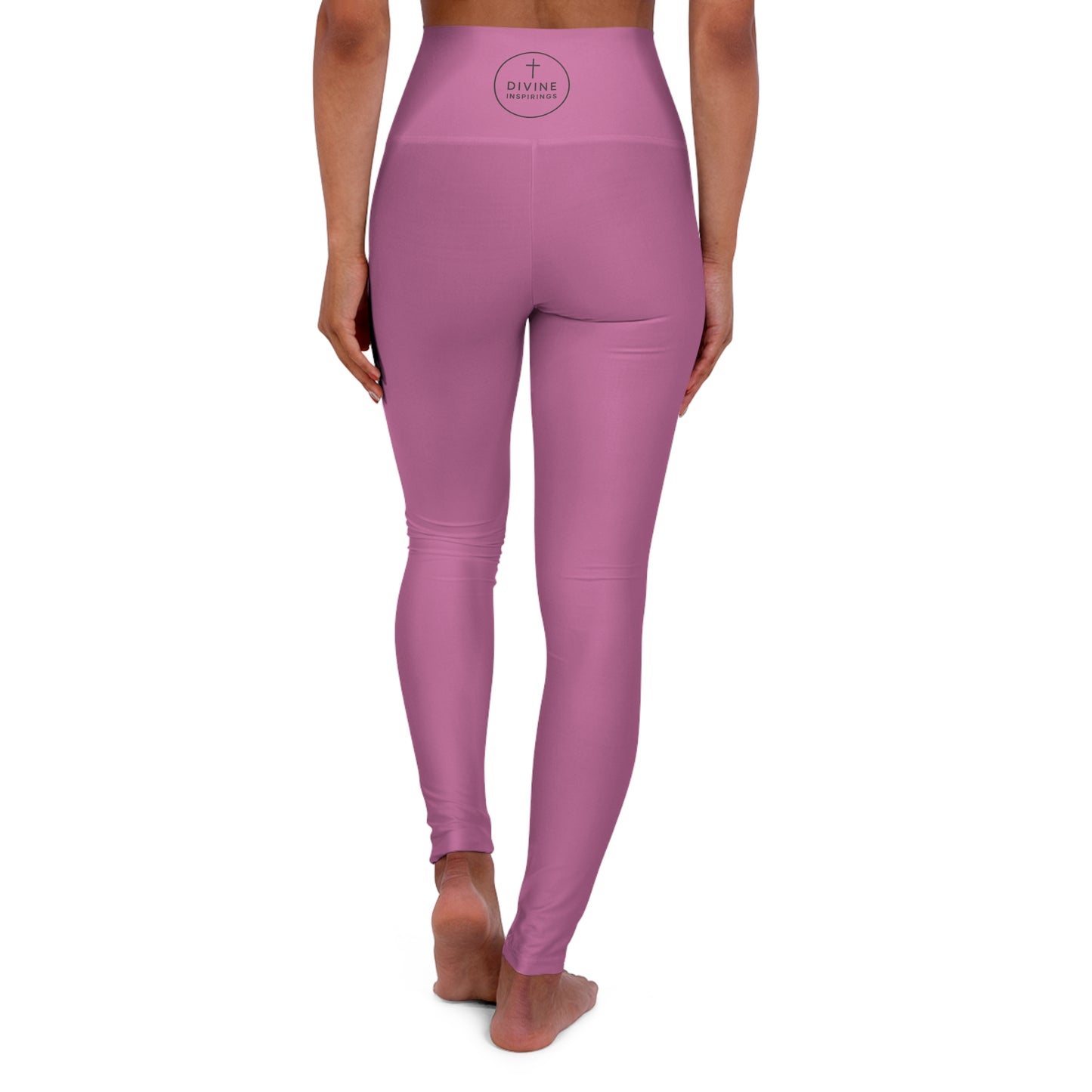 Golden Dove Women’s High-Waisted Yoga Leggings in Pink – Spirit of Peace and Power