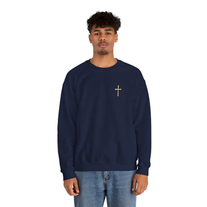Elegant Gold Cross Men's Sweatshirt