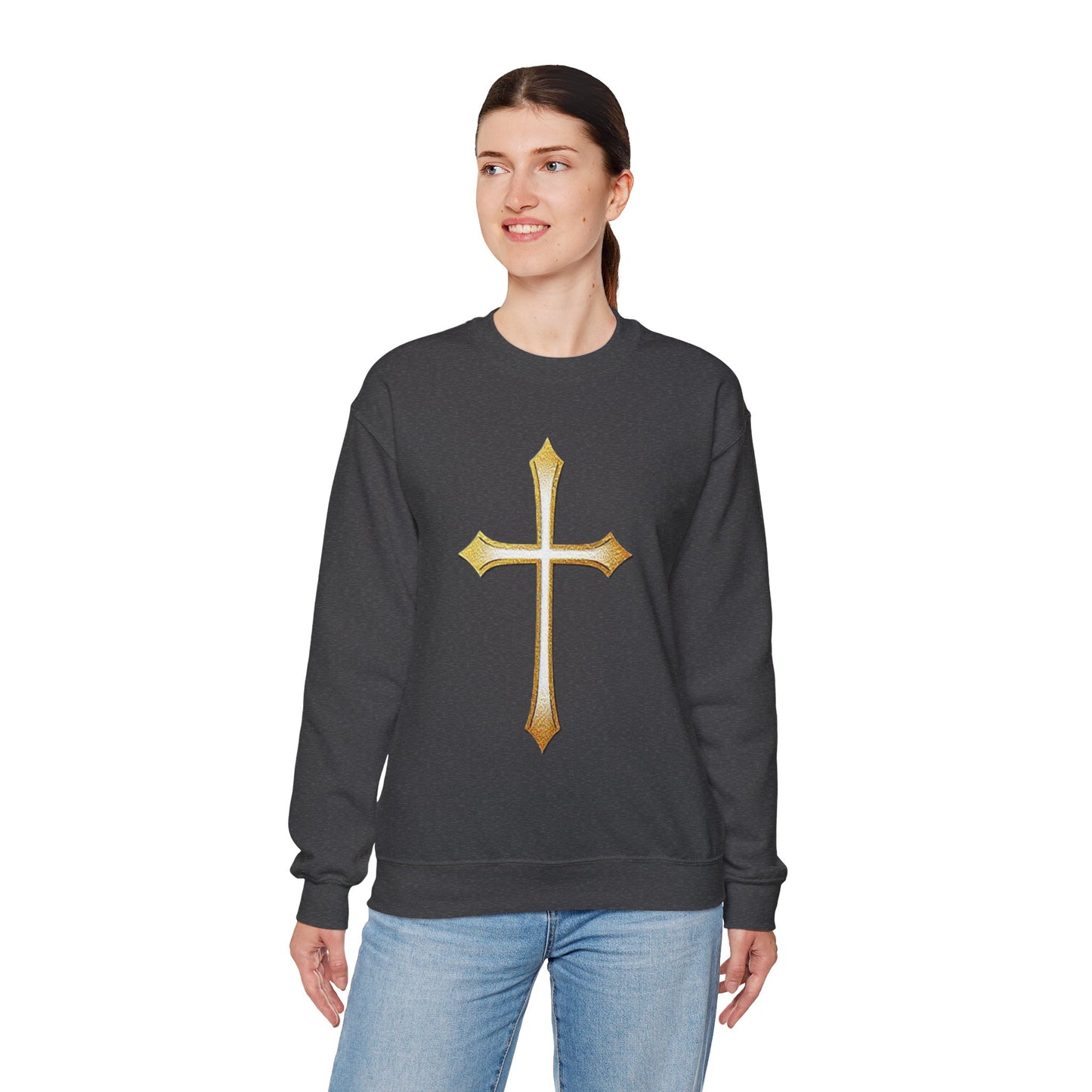 Gold Cross Women’s Christian Sweatshirt
