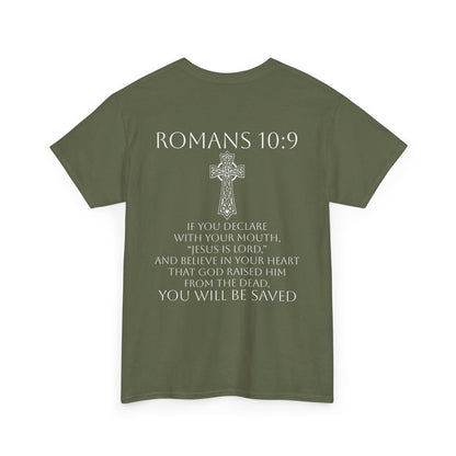 Women's Jesus is Lord Christian T-Shirt – Modern Cross Design (White Lettering)
