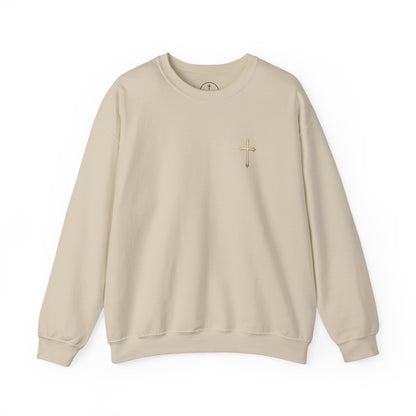Elegant Gold Cross Men's Sweatshirt