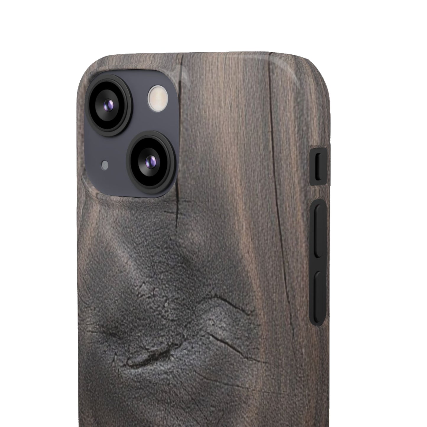 iPhone Snap Case – Dark Wood Grain Design