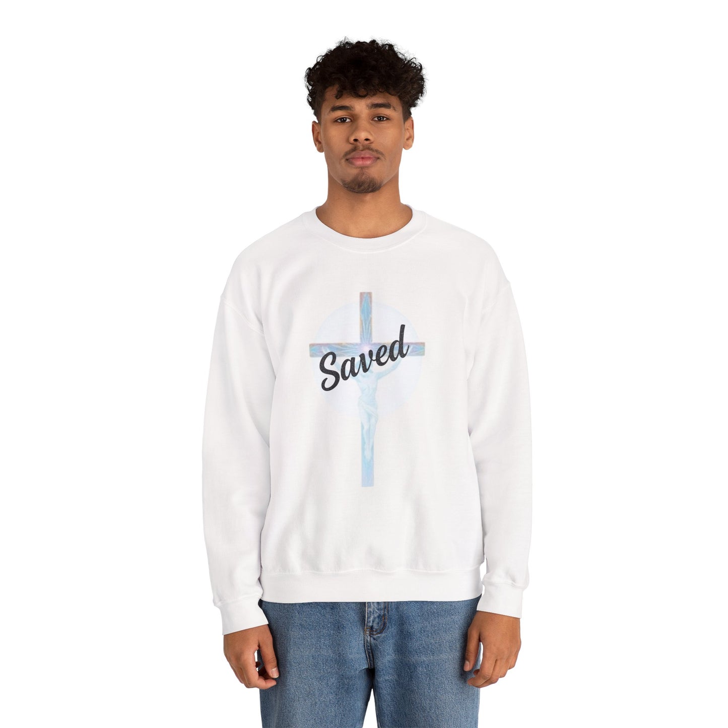 Saved - Men's Christian Sweatshirt of Faith