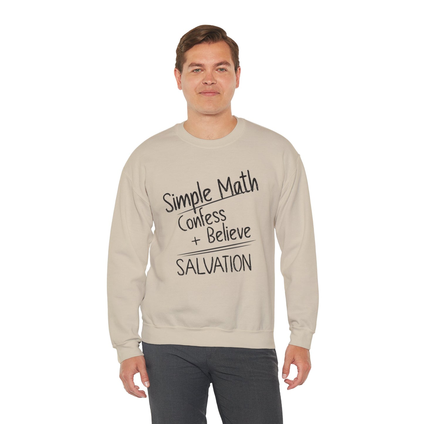 Simple Math Men’s Sweatshirt – Faith Pullover (Black Chalk)