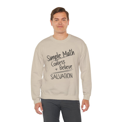 Simple Math Men’s Sweatshirt – Faith Pullover (Black Chalk)