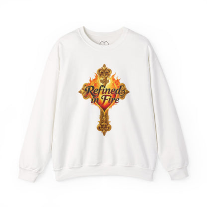 Refined in Fire - Men's Ornate Christian Sweatshirt