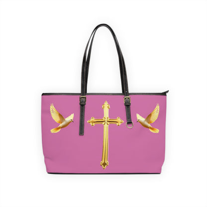 Faith, Peace, and Renewal Shoulder Bag in Pink
