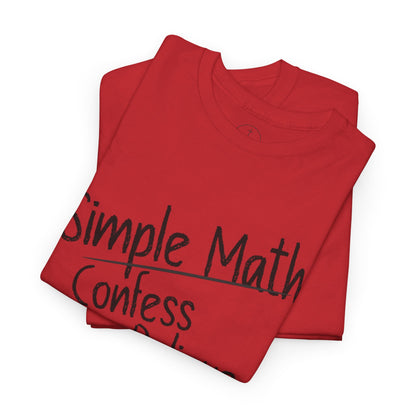 Simple Math of Salvation - Men’s Christian T-Shirt (Black Chalk)