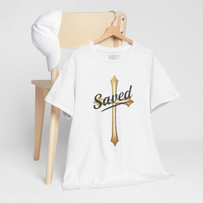 Saved Men's Tee – Christian Faith Apparel with Bold Design