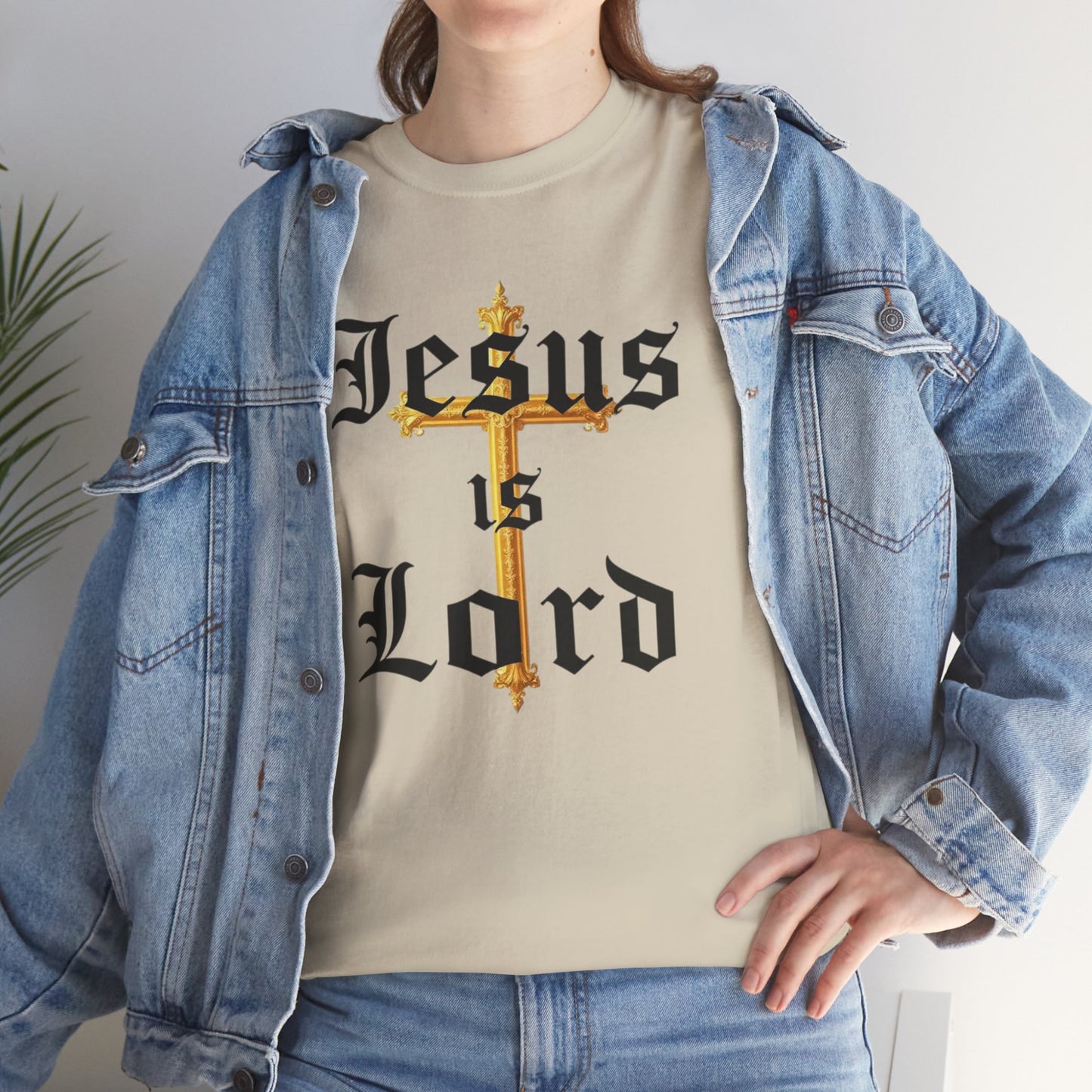 Jesus is Lord with Cross - Women's Christian T-Shirt