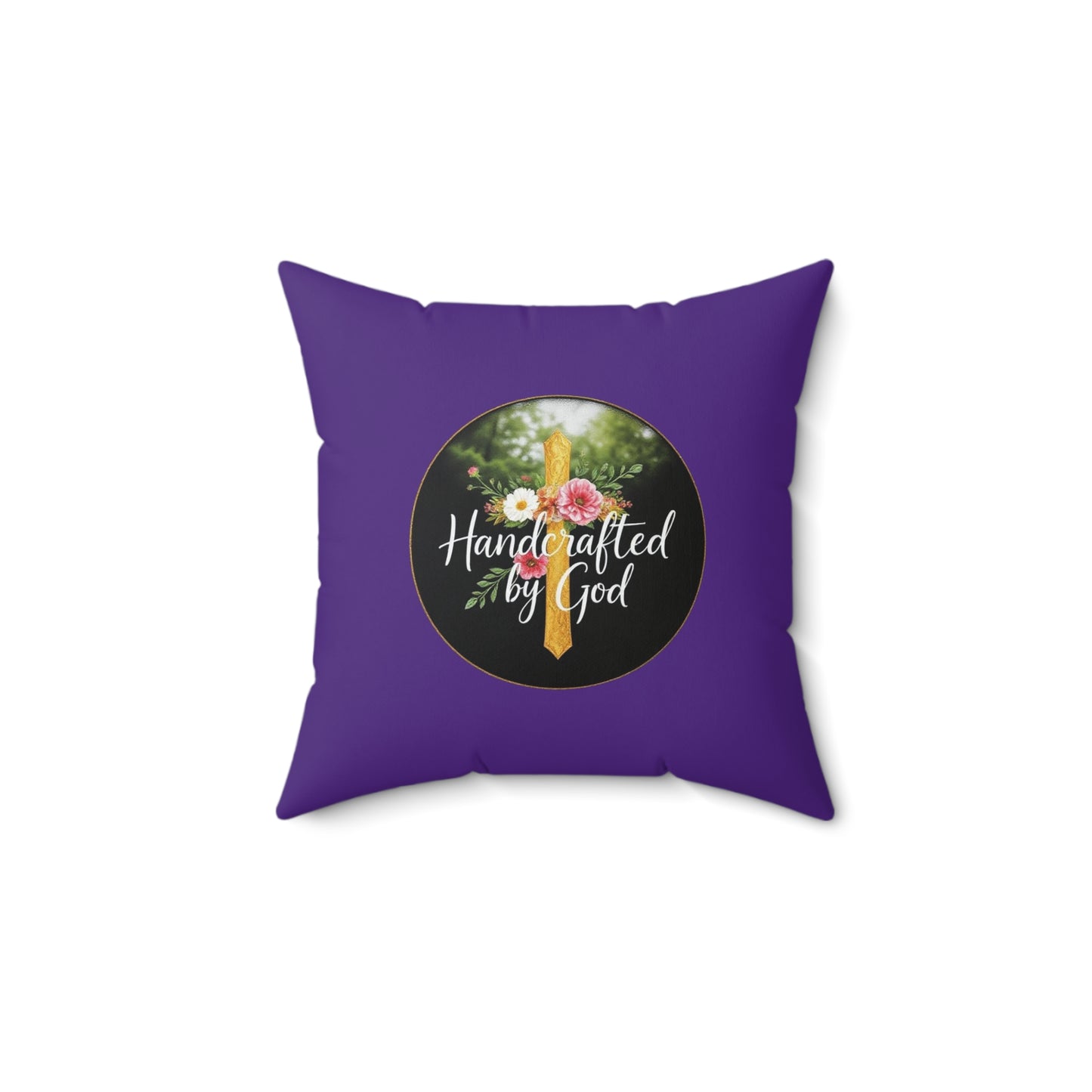 Masterpiece of Grace in Purple – Handcrafted by God Throw Pillow
