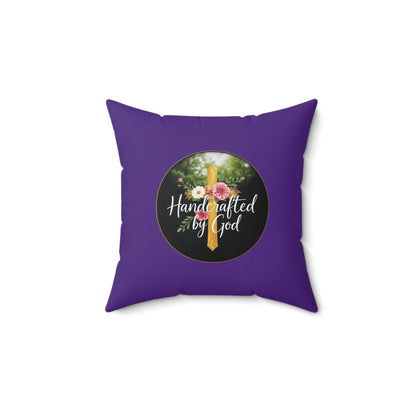 Masterpiece of Grace in Purple – Handcrafted by God Throw Pillow