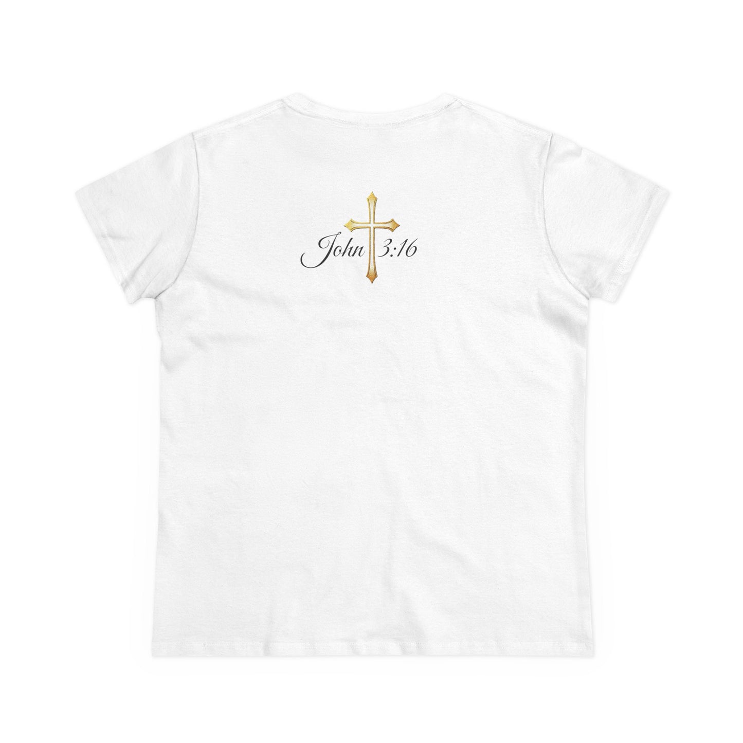 Saved Women’s Tee – Christian Faith Shirt with Cross Design