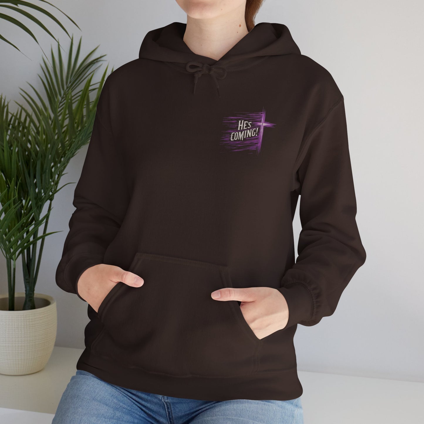 He's Coming – Women’s Christian Hoodie with Cross