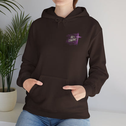 He's Coming – Women’s Christian Hoodie with Cross