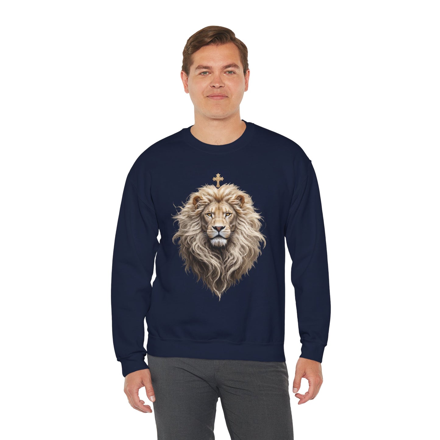 Christ is King (Lion of Judah) - Men's Christian Sweatshirt