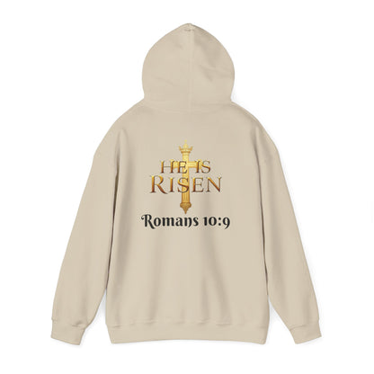 He Is Risen - Women's Christian Hoodie (Dark Lettering)