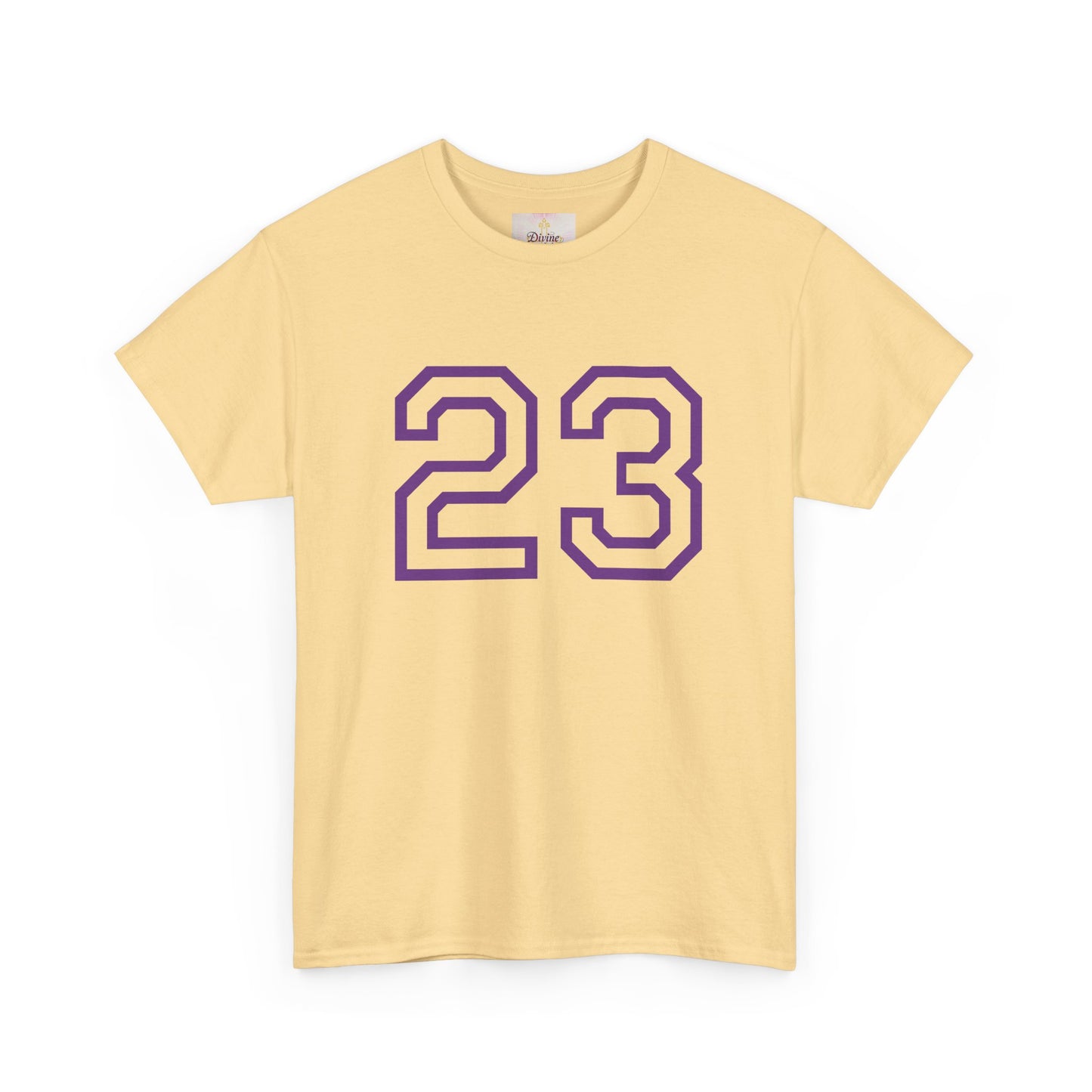 Psalm 23 Men’s T-Shirt – Inspired Sports-Style Shirt (Purple Lettering)