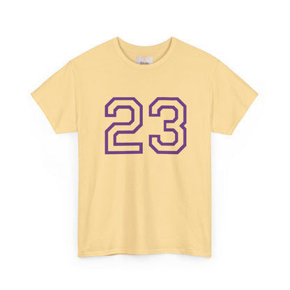 Psalm 23 Men’s T-Shirt – Inspired Sports-Style Shirt (Purple Lettering)