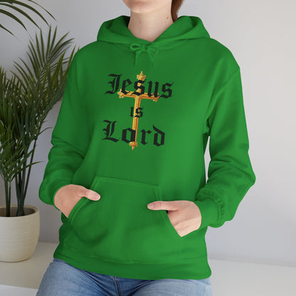 Women’s “Jesus is Lord” Christian Hoodie – Faith Statement Pullover with Cross