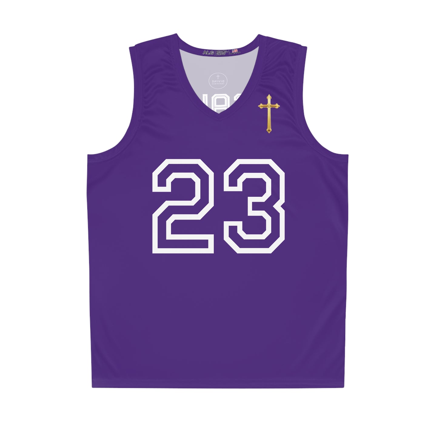 Psalm 23 Men's Basketball Jersey (Purple) – Faith in Every Play