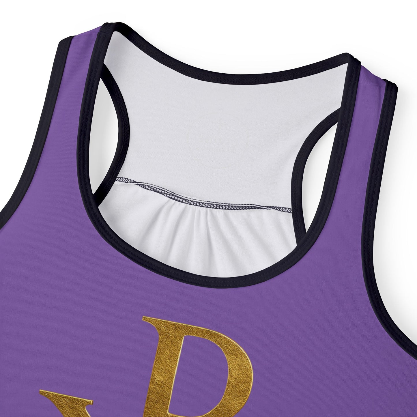 Chi Rho Women’s Christian Tank Top in Purple  – Symbol of Victory in Christ