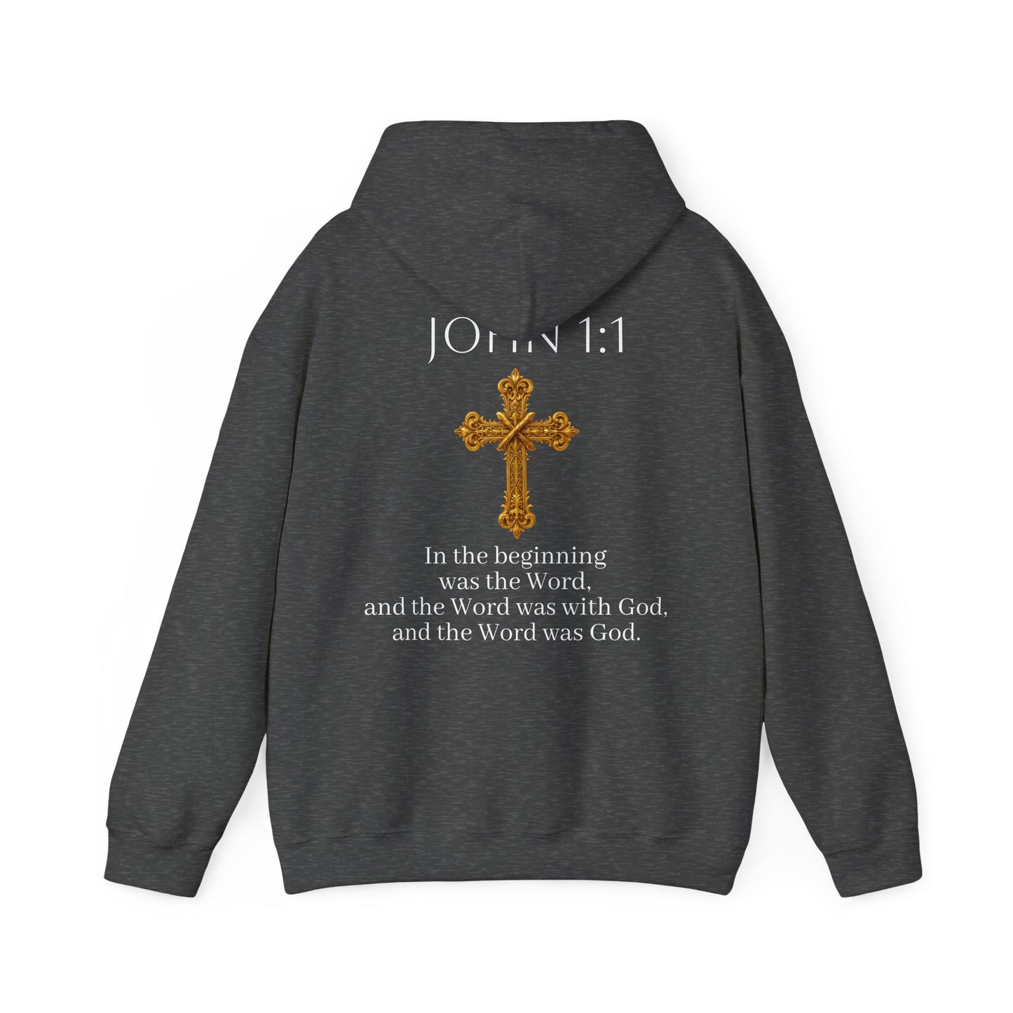 “The Word Eternal” – Women’s Christian Hoodie with White Lettering (John 1:1)