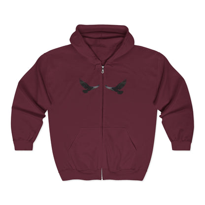 Faithful Watchers” – Cross & Crows Men’s Zip-Up Hoodie