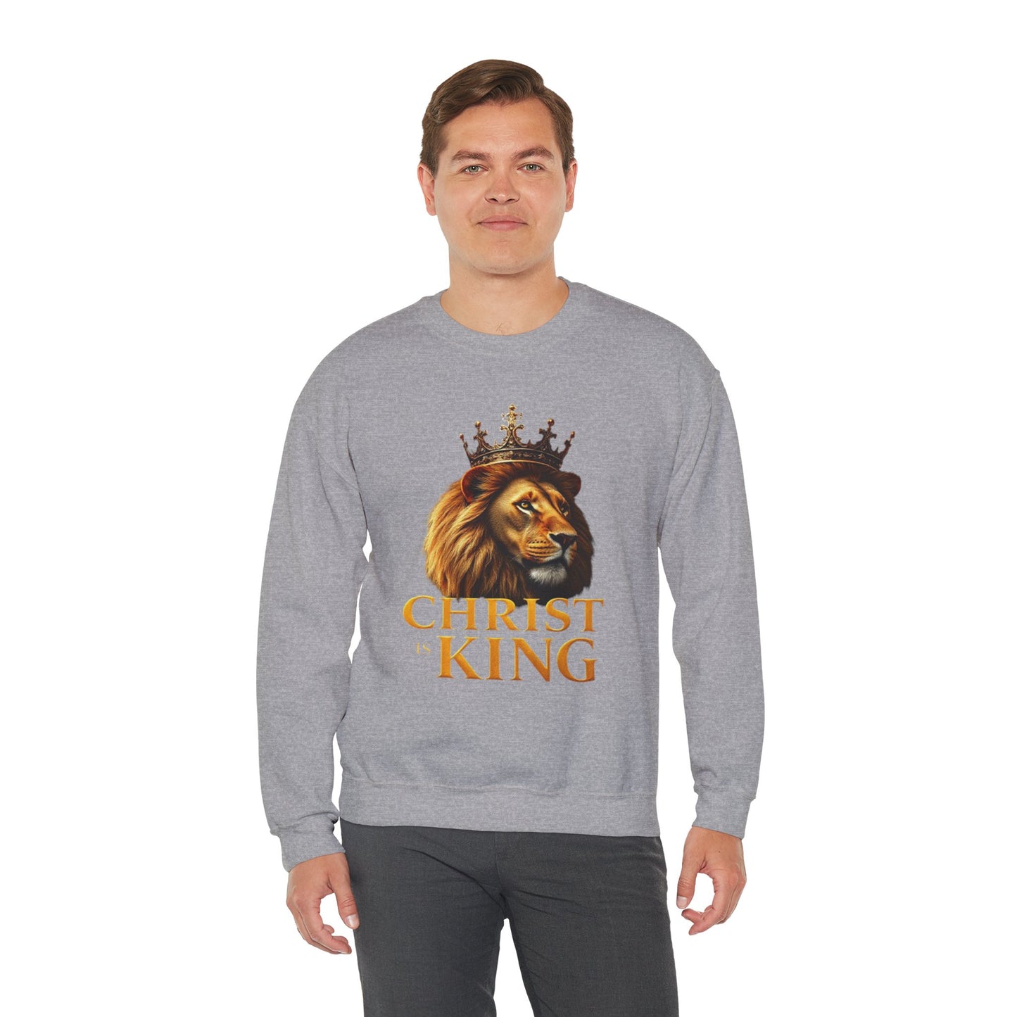 Christ is King (Lion Ed) – Men’s Christian Sweatshirt