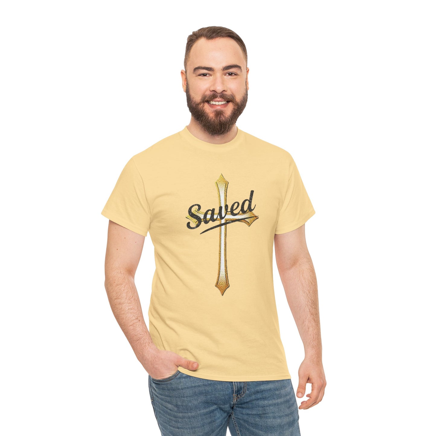 Saved Men's Tee – Christian Faith Apparel with Bold Design