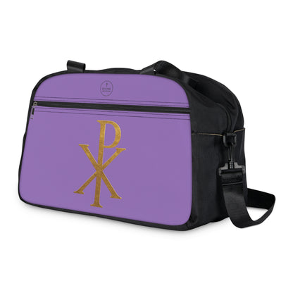 Women's Victory in Christ Fitness Bag in Purple – Chi Rho Symbol