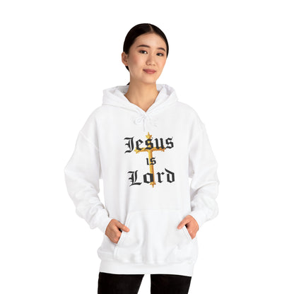 Women’s “Jesus is Lord” Christian Hoodie – Faith Statement Pullover with Cross