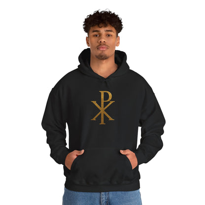 Chi Rho in Gold - Men’s Christian Hoodie