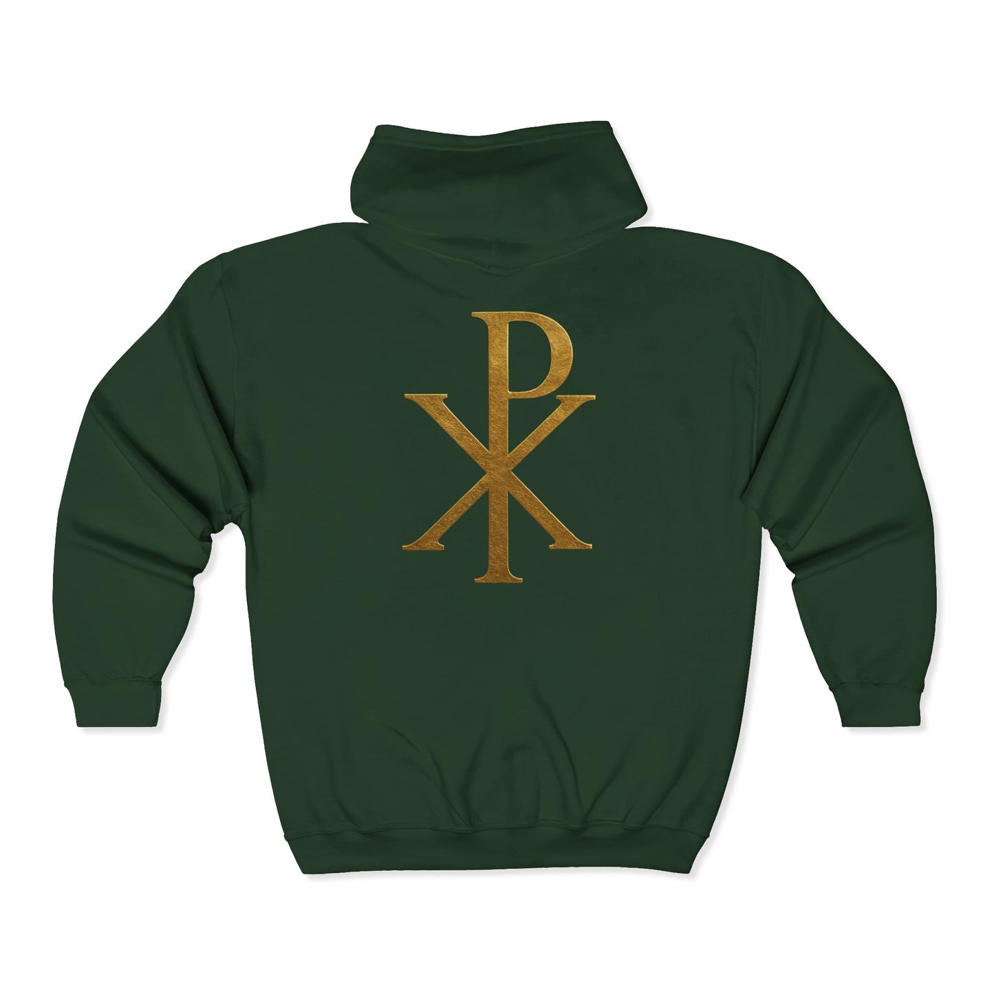 Men’s Chi Rho Zip-Up Hoodie – Comfortable Faith-Inspired Style