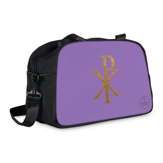 Women's Victory in Christ Fitness Bag in Purple – Chi Rho Symbol