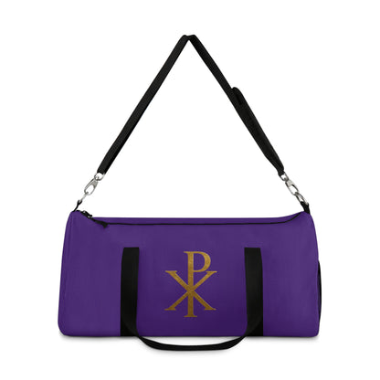 Christ’s Victory Duffle Bag in Purple – Chi Rho Symbol