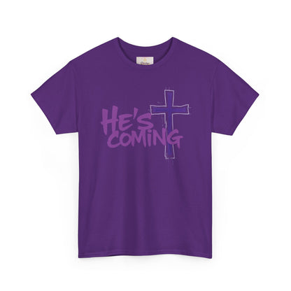 Bold Faith Men’s T-Shirt – “He’s Coming” Prophetic Christian Apparel