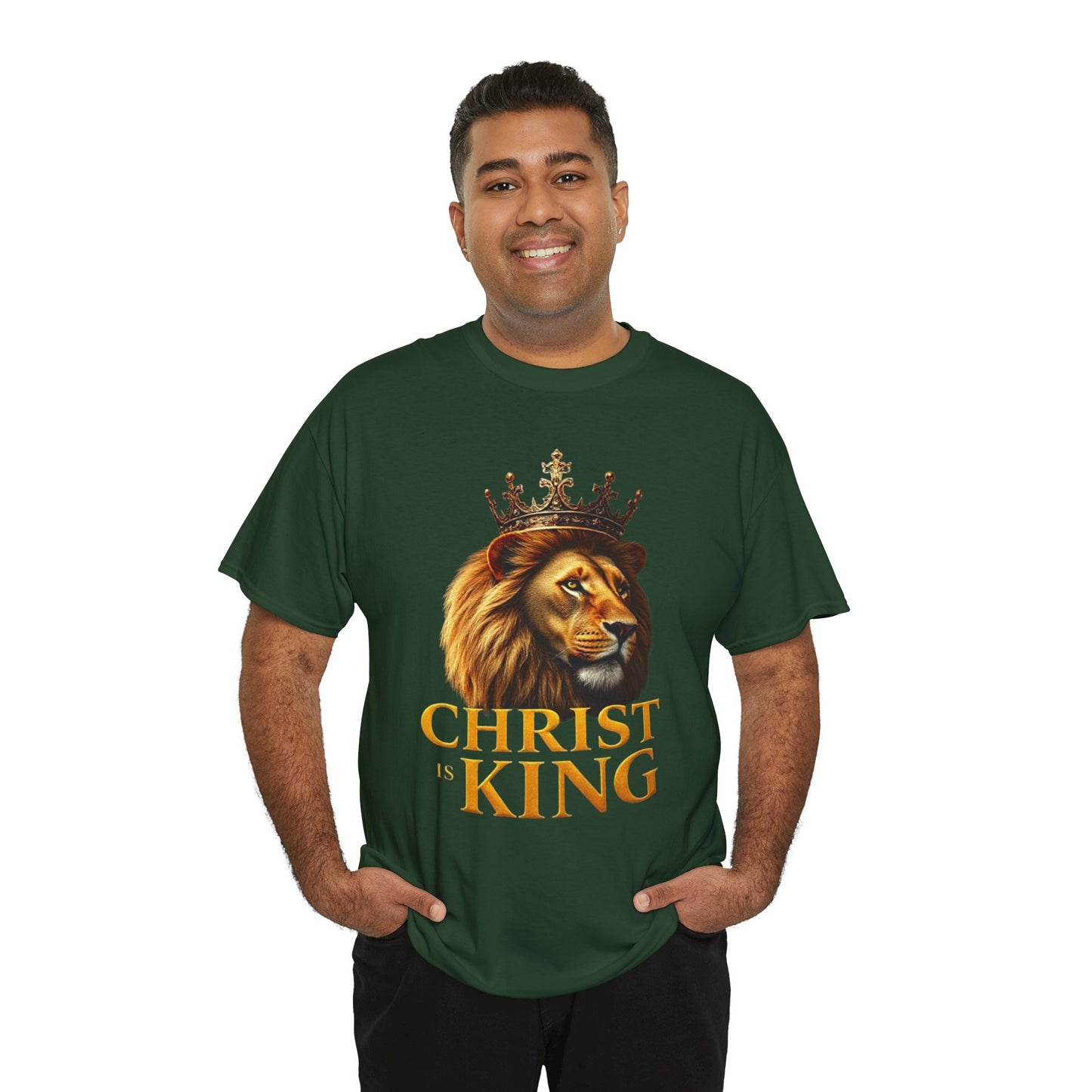 Christ Is King – Lion & Cross Men’s Christian Tee