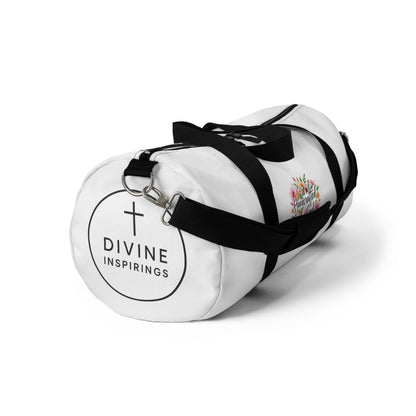 Handcrafted by God Duffle Bag – Faithfully Made