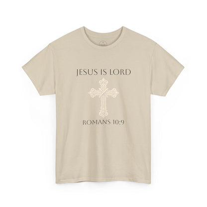 Jesus Is Lord – Men’s  Christian Tee (Dark Lettering)