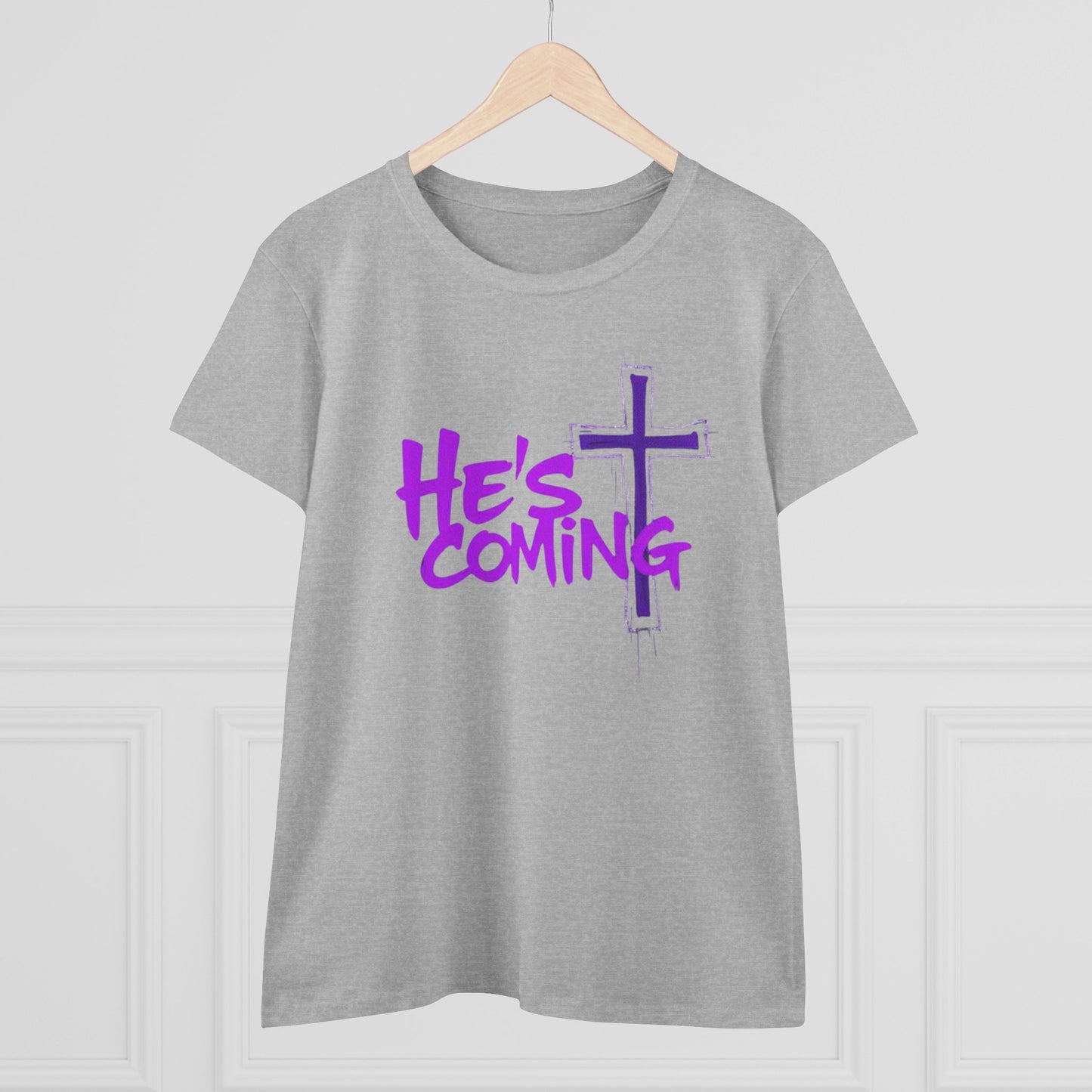Faithful & Fearless Women’s T-Shirt – “He’s Coming” Christian Prophecy Tee