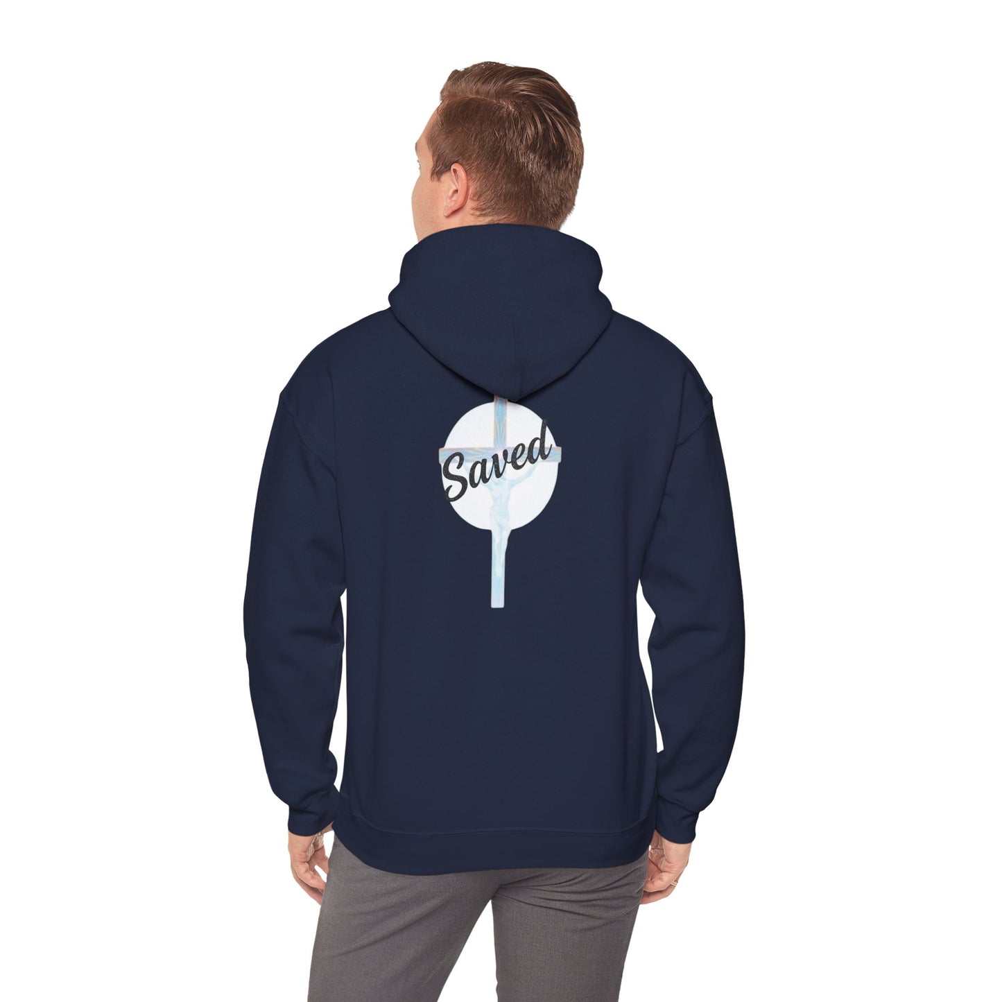 Saved in Christ – Men’s Christian Hoodie