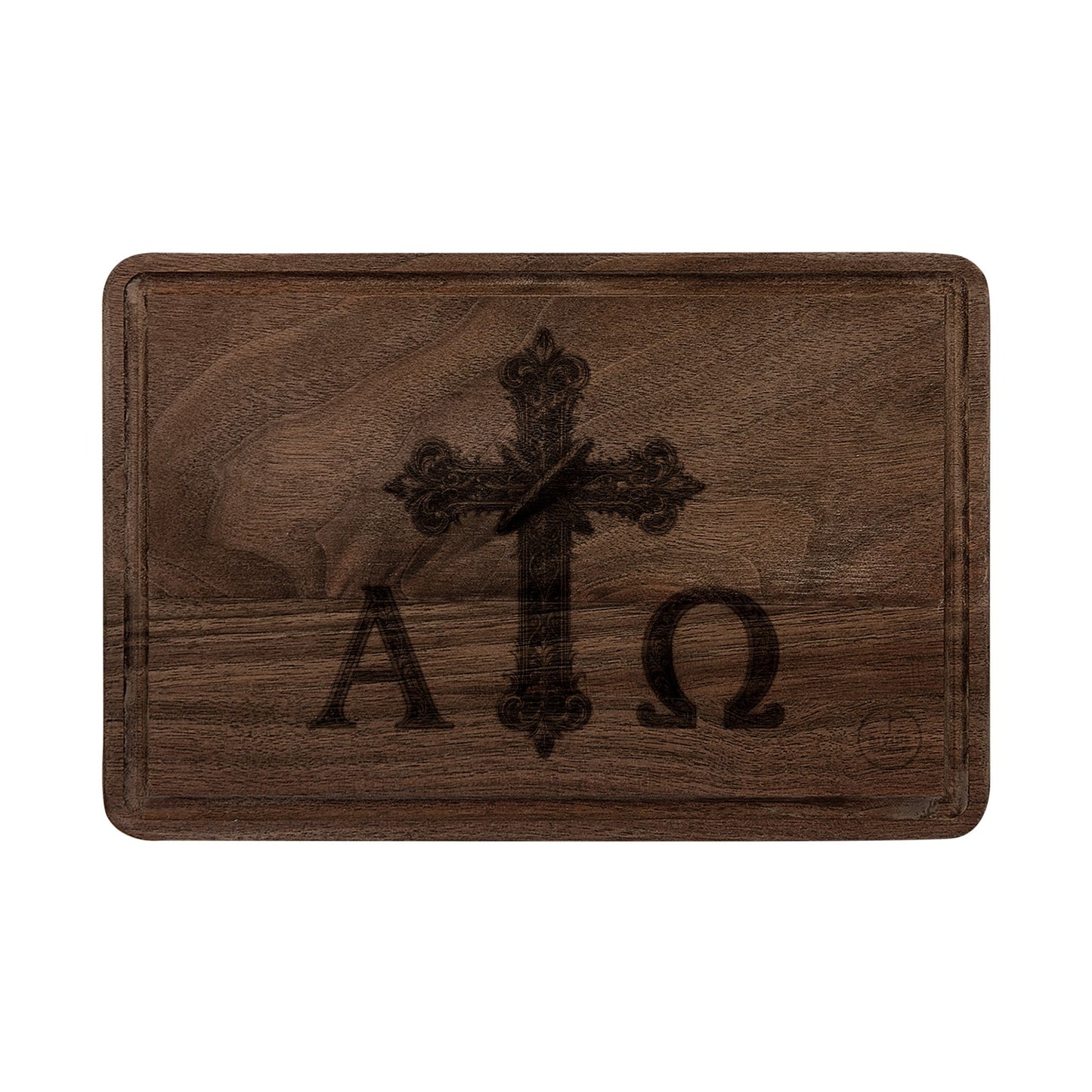 Alpha & Omega — Eternal Cross Cutting Board
