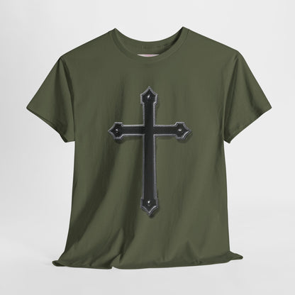 Warrior’s Cross Men’s Christian T-Shirt – Black Cross | Ephesians 6:11