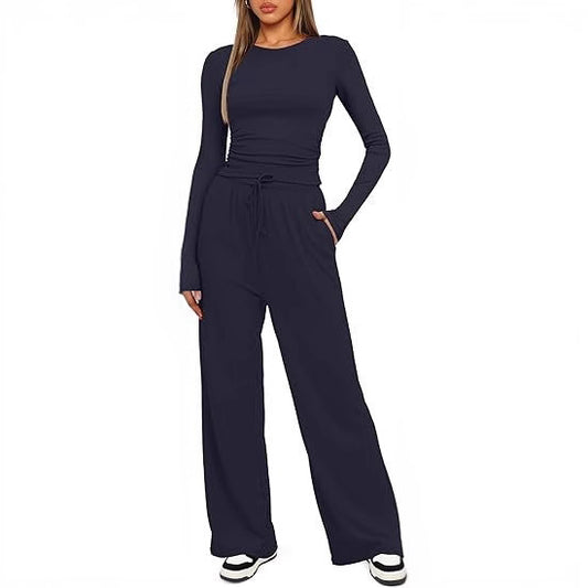 Refined Grace Wide Leg Pants Set