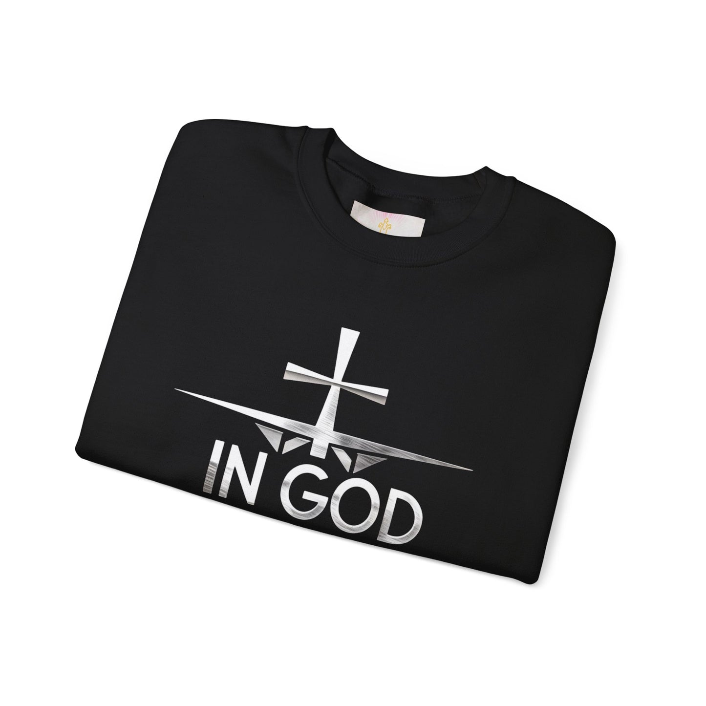 In God We Trust | Men’s Christian Sweatshirt with Scripture Back Print