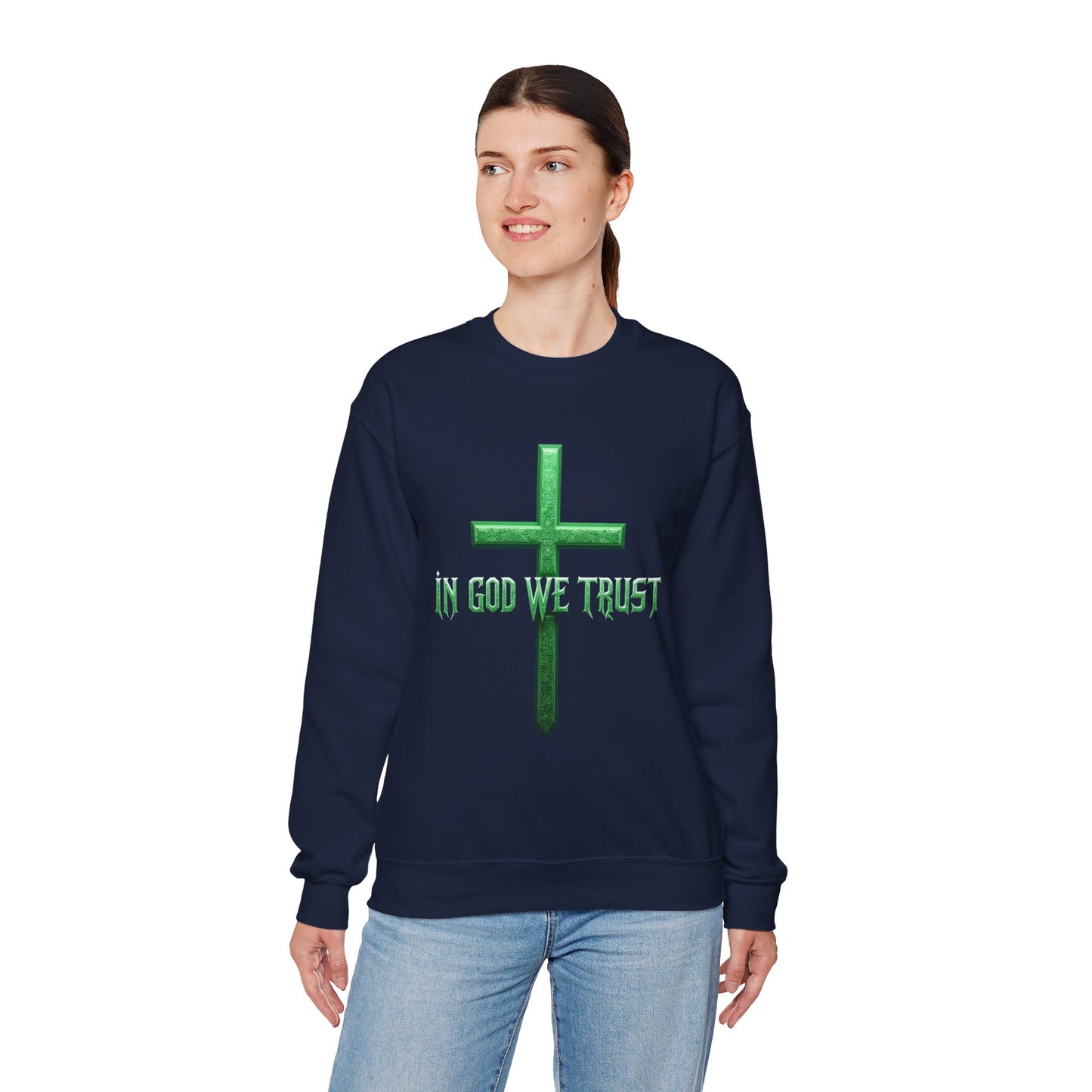 In God We Trust (Matrix)– Women’s Christian Sweatshirt